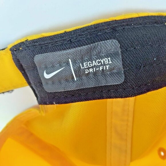 Nike Legacy91 Dri-Fit Cap Sport Performance Adjustable Hat Gold Unisex Yellow - Picture 6 of 10